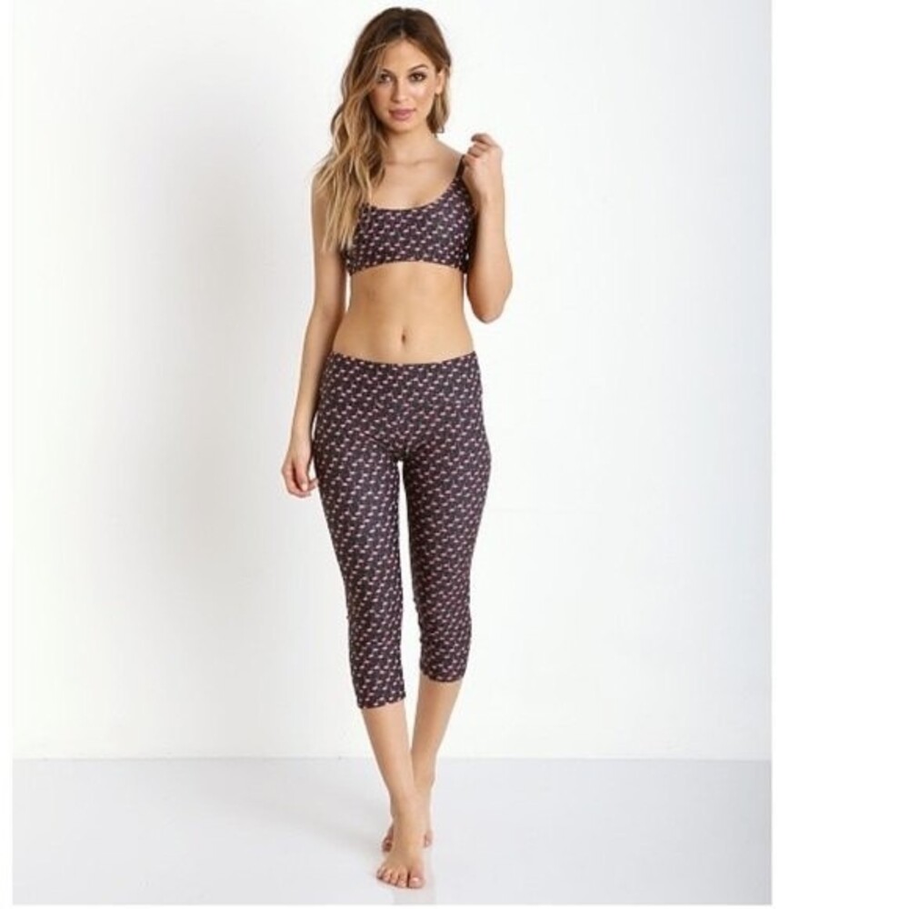 Onzie Flamingo Print High Rise Leggings in S/M